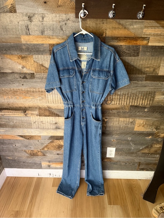We The Free Pants - RARE* Free People We The Free EMBROIDERED Marci Denim Jumpsuit Romper